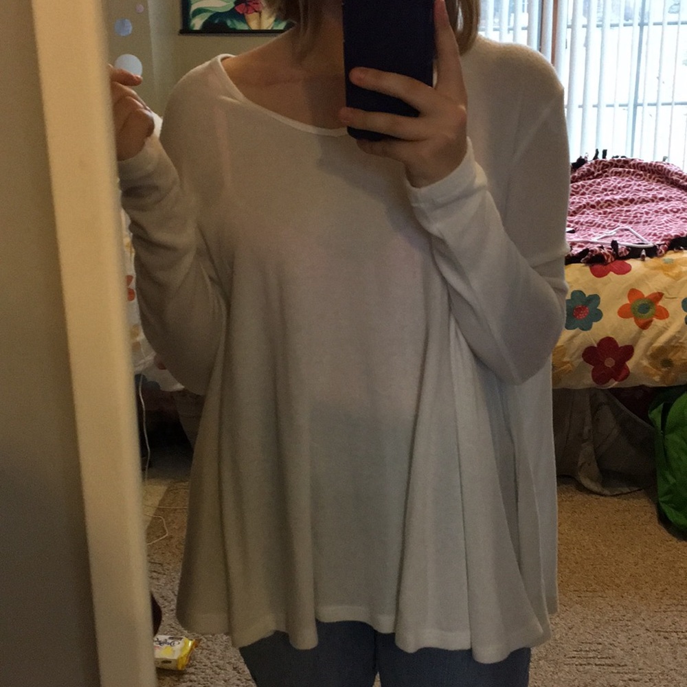 Akira oversized, fuzzy long sleeve shirt